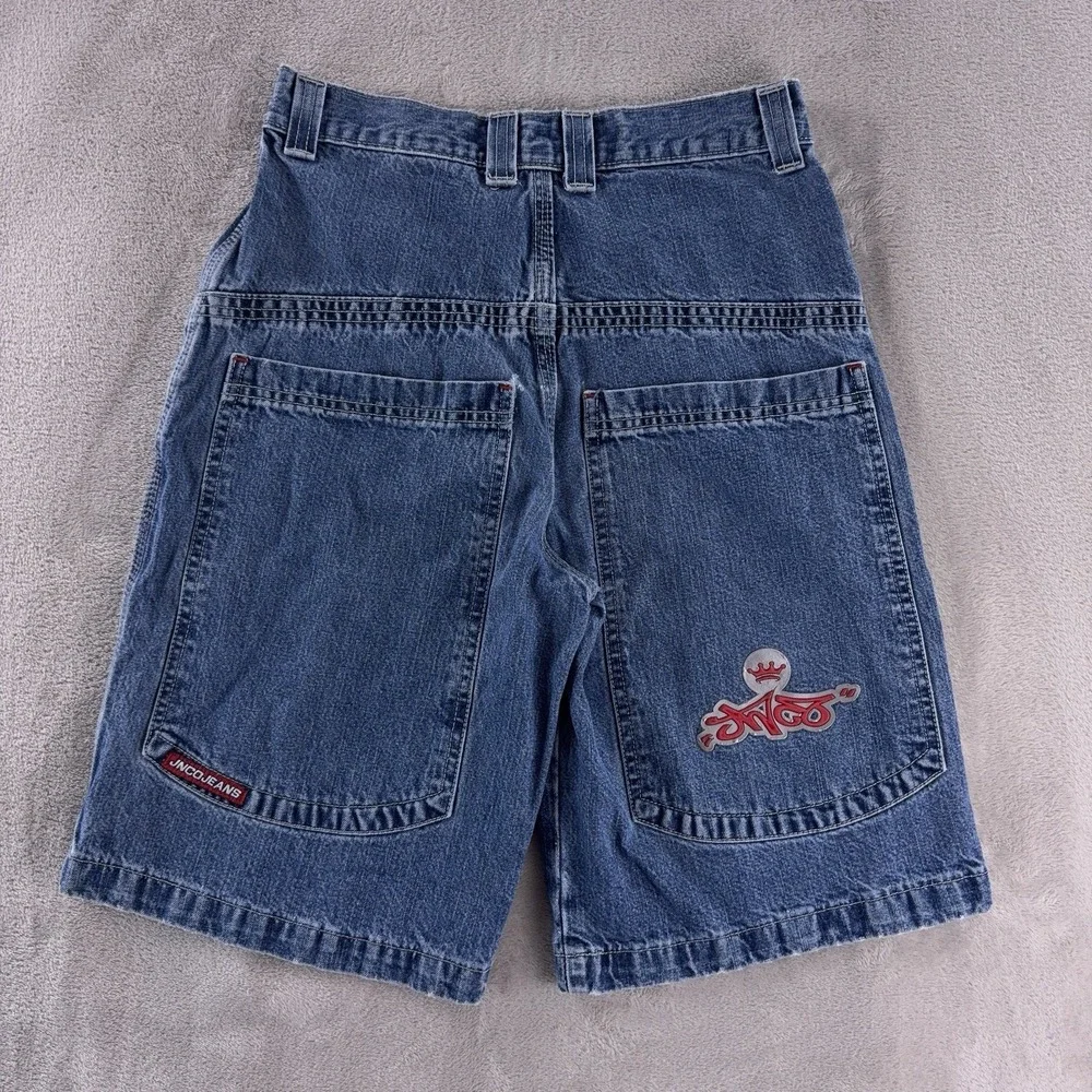 JNCO Jeans Baggy Denim Shorts Youth Size 14 Blue Vintage Skate Grunge‎